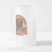 Personalisierter NAME Old Oak Barrel Bierbrauerei  Mattglas Bierglas (Vorderseite Links)