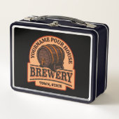 Personalisierter NAME Old Oak Barrel Bierbrauerei  Metall Brotdose (Vorderseite)