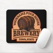 Personalisierter NAME Old Oak Barrel Bierbrauerei Mousepad (Mit Mouse)