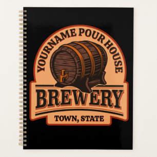 Personalisierter NAME Old Oak Barrel Bierbrauerei Planer
