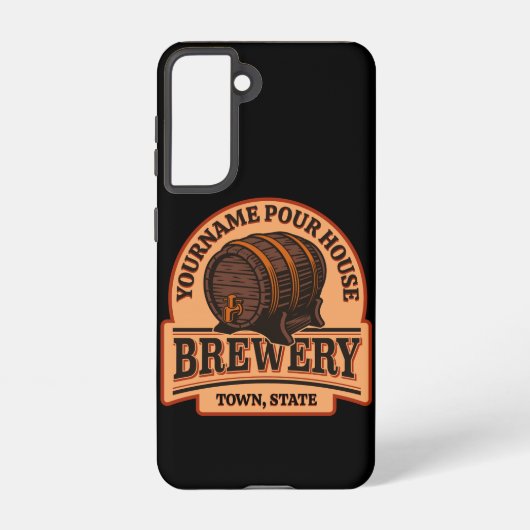 Personalisierter NAME Old Oak Barrel Bierbrauerei  Samsung Galaxy Hülle (Rückseite)
