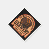 Personalisierter NAME Old Oak Barrel Bierbrauerei  Serviette (Ecke)