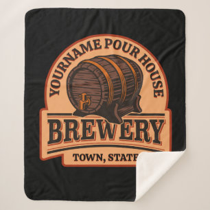 Personalisierter NAME Old Oak Barrel Bierbrauerei Sherpadecke