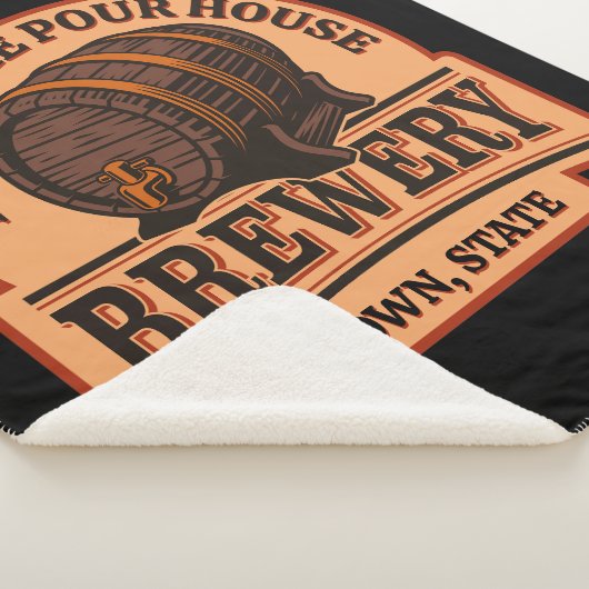 Personalisierter NAME Old Oak Barrel Bierbrauerei Sherpadecke (3/4)