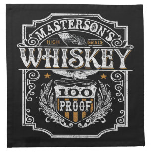 Personalisierter NAME Old West Whiskey Brauerei Ba Serviette