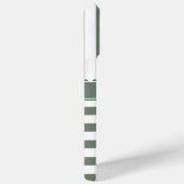 Personalisierter Name Olive Green White Stripes Ch Case-Mate iPhone Hülle (Rückseite / Rechts)
