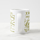 Personalisierter Name Olive Typografy Jumbo-Tasse (Rückseite)