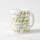 Personalisierter Name Olive Typografy Jumbo-Tasse (Vorderseite Rechts)