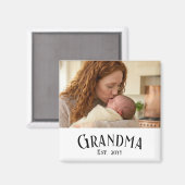 Personalisierter Name Oma Jahr Foto-Geschenk Magnet (Vorderseite/Rückseite)