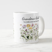 Personalisierter Name Omas Garten Muttertag  Jumbo-Tasse (Vorderseite Rechts)