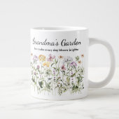 Personalisierter Name Omas Garten Muttertag  Jumbo-Tasse (Rechts)
