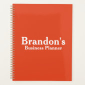 Personalisierter Name | Orange Business Planer (Vorderseite)