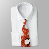 Personalisierter Name Orange Glitzer Pinguine Iglu Krawatte (Gebunden)