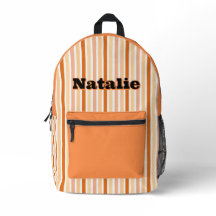 Personalisierter Name ORANGE LINIEN STREIFEN