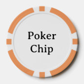 Personalisierter Name Orange Poker Chip (Vorderseite)