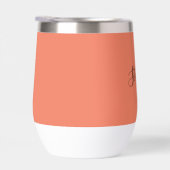 Personalisierter Name Orange Script Monogram (Rechts)
