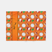 Personalisierter Name Orangengolf Fleecedecke (Vorderseite (Horizontal))