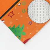 Personalisierter Name Orangengolf Fleecedecke (Ecke)