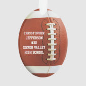 Personalisierter Name Oval Football Sports Ornament (Rückseite)