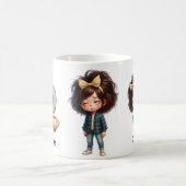 Personalisierter Name & P Verschlafener Morgen Kar Kaffeetasse (Mittel)