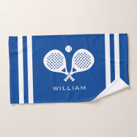 Personalisierter Name Padel Tennis Blaue Streifen