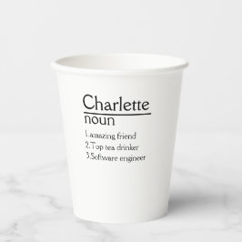 Personalisierter Name - Papierbecher