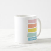Personalisierter Name Pastel Geometric Simple Chic Kaffeetasse (VorderseiteRechts)