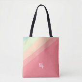 Personalisierter Name Pastel Rainbow Custom Gift T Tasche (Vorderseite)