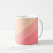 Personalisierter Name Pastell Rainbow Custom Gift Kaffeetasse (VorderseiteRechts)