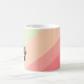 Personalisierter Name Pastell Rainbow Custom Gift Kaffeetasse (Mittel)