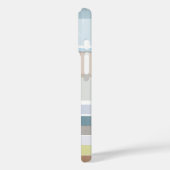 Personalisierter Name Pastell Stripes Modernes Blu Case-Mate iPhone Hülle (Rückseite / Links)