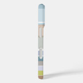 Personalisierter Name Pastell Stripes Modernes Blu Case-Mate iPhone Hülle (Rückseite / Rechts)