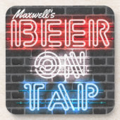 Personalisierter Name Patriotic Beer Sign Brewery  Getränkeuntersetzer (Vorderseite)