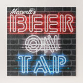 Personalisierter Name Patriotic Beer Sign Brewery Puzzle (Vertikal)