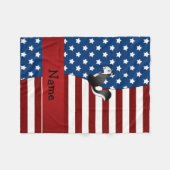 Personalisierter Name Patriotic skunk Fleecedecke (Vorderseite (Horizontal))
