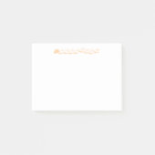 Personalisierter Name Peach Bubble Letter Post-it Klebezettel (Vorderseite)