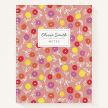 Personalisierter Name Peach floral Muster