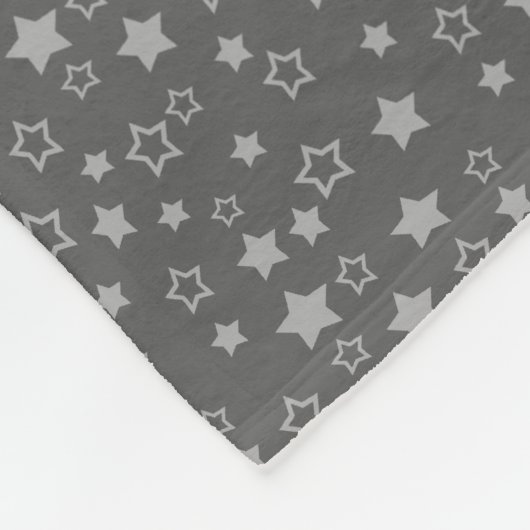 Personalisierter Name Pegasus graue Sterne Fleecedecke (Ecke)