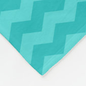 Personalisierter Name Pegasus türkis Chevrons Fleecedecke (Ecke)