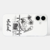 Personalisierter Name Pelican auf einem Palmenbaum Case-Mate iPhone Hülle (Rückseite (Horizontal))