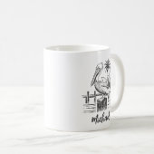 Personalisierter Name Pelican auf einem Palmenbaum Kaffeetasse (VorderseiteRechts)