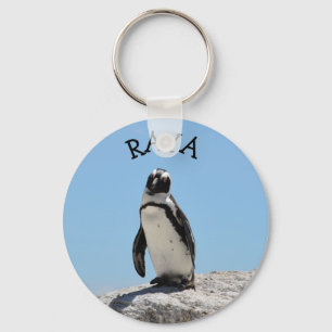 Personalisierter Name Penguin Schlüsselanhänger