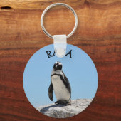 Personalisierter Name Penguin Schlüsselanhänger (Vorderseite)