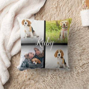 Personalisierter Name Pet Foto Collage Kissen