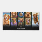Personalisierter Name Pet Foto Collage Schreibtischunterlage (Vorderseite)