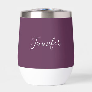 Personalisierter Name Pflaume Lila Schrift Einfach