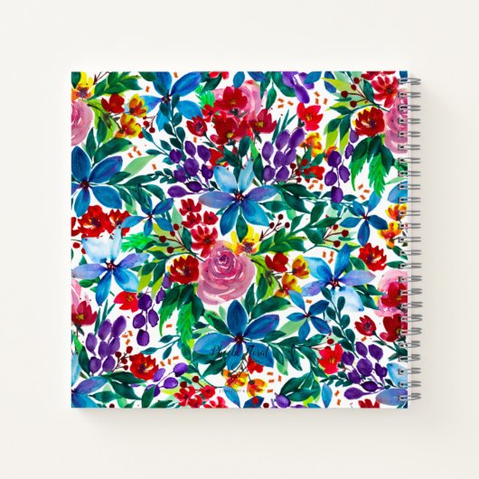 Personalisierter Name Phoebe Wasserfarbe Notizblock (Rückseite)