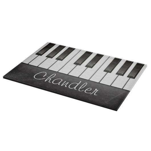 Personalisierter NAME Pianist Klavier Keys Musikle Schneidebrett (Ecke)