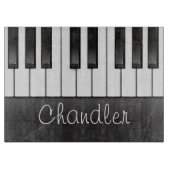 Personalisierter NAME Pianist Klavier Keys Musikle Schneidebrett (Vorderseite)
