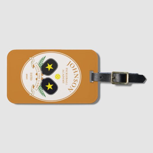 Personalisierter Name Picklebal-Logo Gepäckanhänger (Vorderseite (Horizontal))